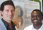 Dr Andre Geldenhuys (left) with Tiyani Mavunda